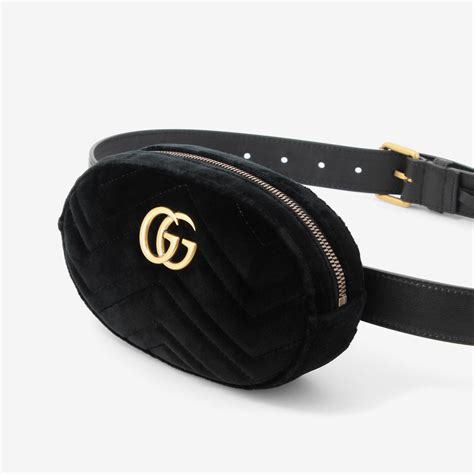 gucci belt bag velvet black|Gucci marmont velvet black.